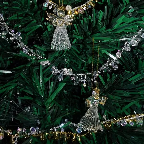 6 Stykker Klassiske Glas Engel Julepynt Juledekorationer