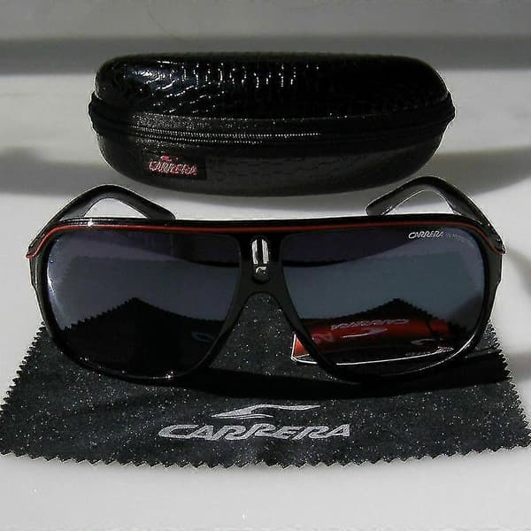 Miesten aurinkolasit Muoti Carrera Ruthenium Pilot Gradient Linssi Silmälasit+Kotelo Red Black