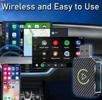 2 i 1 Trådløs CarPlay Adapter Android Auto Trådløs Adapter Smart Mini Box USB Adapter Plug and Play WiFi Hurtigforbindelse Model 2