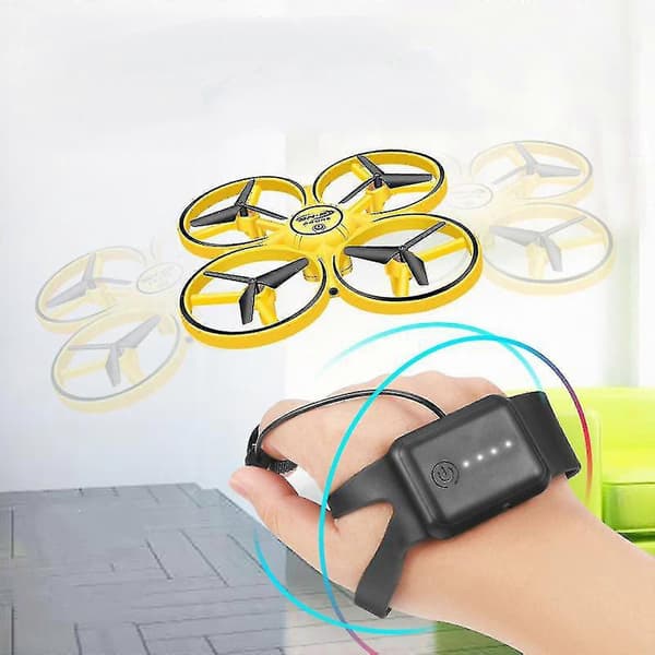 Legetøj Urstyret Genopladelig Med LED-lys Automatisk Gestussensor Drone Til Børn
