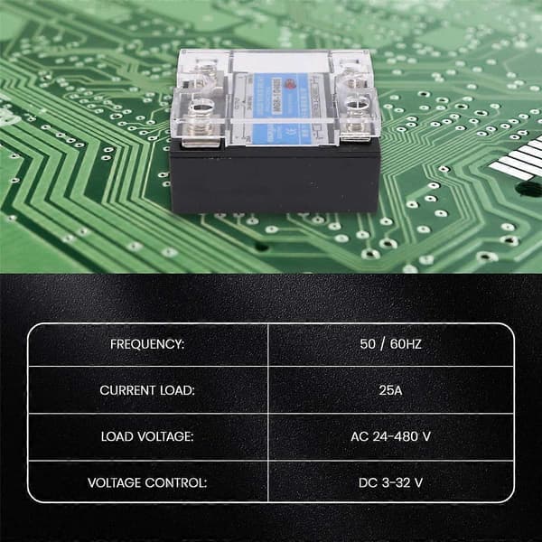 MGR-1 D4825 Yksivaiheinen Solid State -rele SSR 25A DC 3-32 V AC 24-480