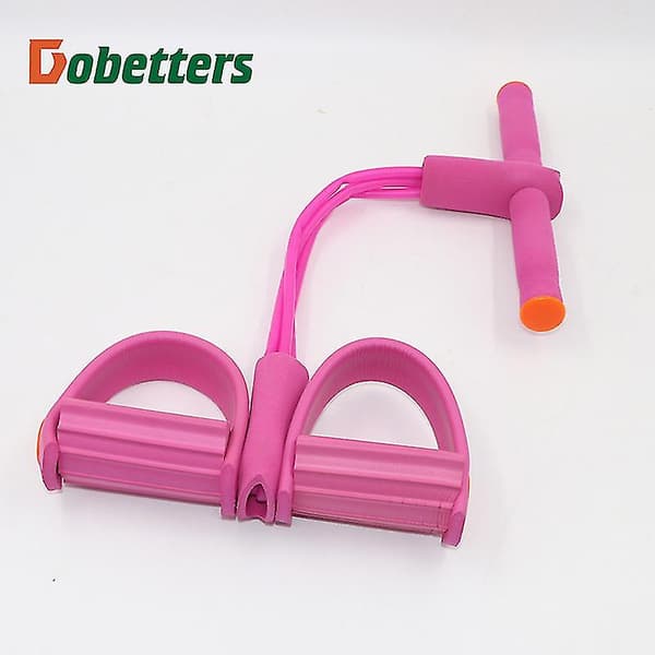 Funktionell Fotpedal Elastiskt Rep Dragrep Bensträckare X (rosa)