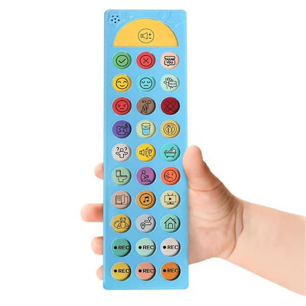 AAC-enhed til autisme - 6 programmerbare knapper, justerbar lydstyrke, taleterapi-kommunikationsværktøj til nonverbale børn og voksne
