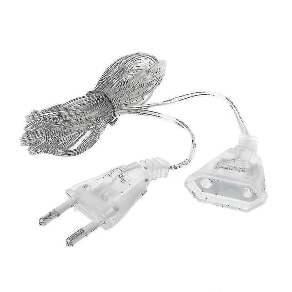 Forlængerledning 5m transparent standardlængde EU Plug