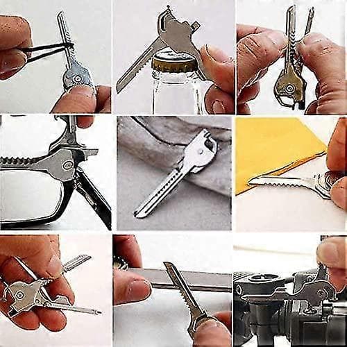 6-i-1 Multifunksjonell Nøkkelringverktøy for Nøkkelring Folding Tool