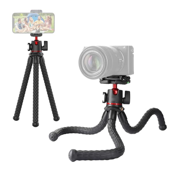 ULANZI MT-33 Multifunksjonelt Fleksibelt Mini Bleksprutstativ med Blitsfotfeste 360° Roterbart Panora