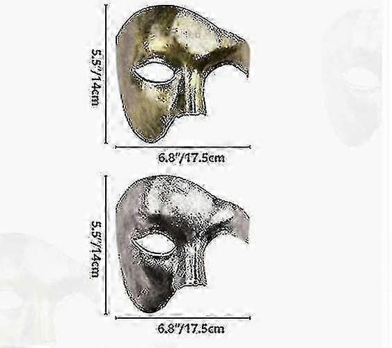 Phantom of The Opera Vintage Maske til Teaterkostume silver1