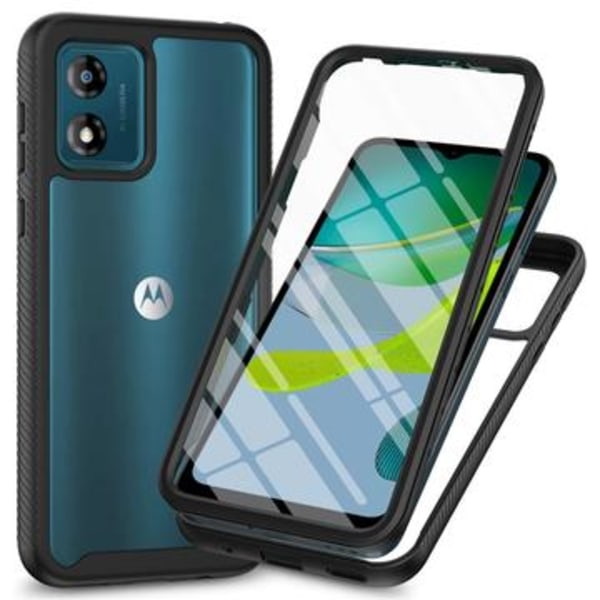 Motorola Moto E13 360 Skydds Skal - Svart / Klar Svart