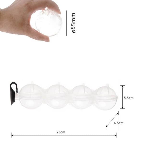 1/2 / 4PCS 4 Cavity Whisky Ice Cube Maker mögel sfär mögel 2PCS