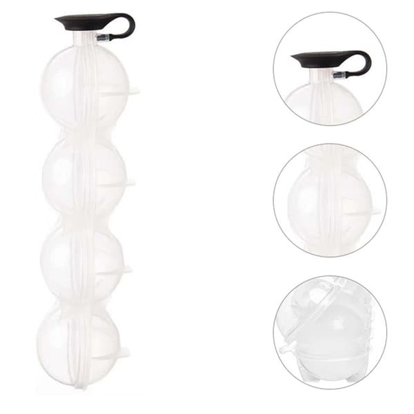 1/2 / 4PCS 4 Cavity Whisky Ice Cube Maker mögel sfär mögel 2PCS