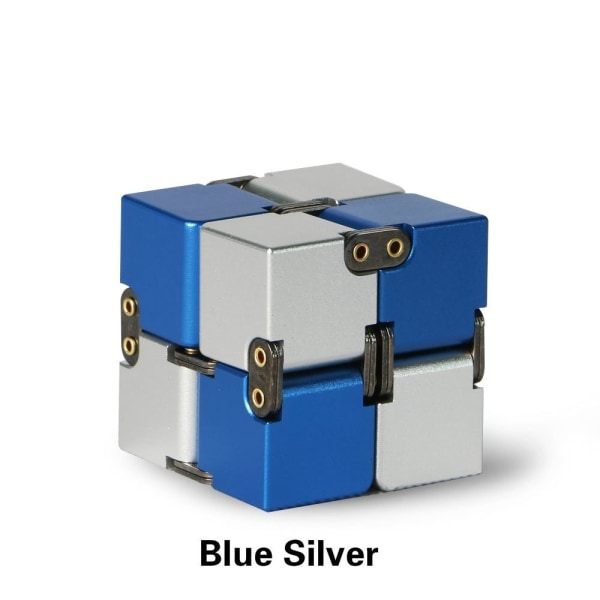 Mini Infinity Rolig Kub Stress Tryckavlastning Fidget Toy blue & silver