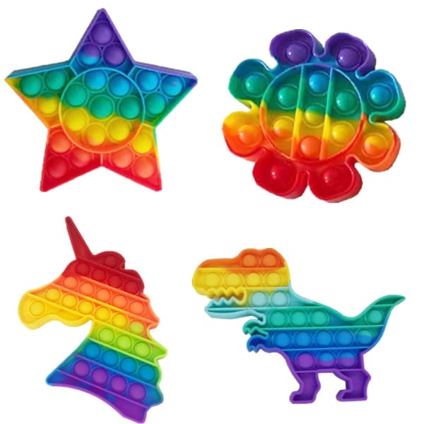 40 stilar Rainbow Bubble Push fidget toys Stress relief Turtle 49g