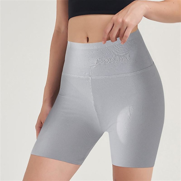 Plus Size Säkerhet Korta Byxor Sommar Kvinnor Seamless Ice Silk Boxers för Kvinna Anti skav Under kjol Boyshort Trosor 2xl Z 2XL (85-100kg) Style 1--Color 1
