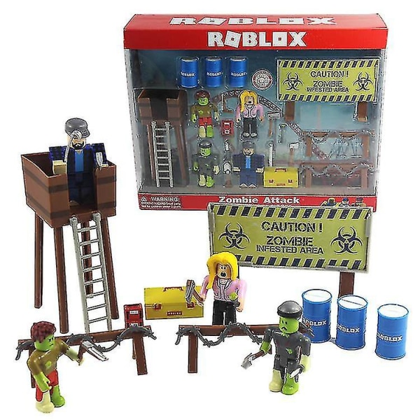 6-9 cm Roblox actionfigurer med rekvisita Tillbehör Barnpussel Pedagogiska leksaker Bygga figursammansättningsspel 10 with box