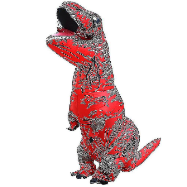 Barn Vuxen Dinosaur Uppblåsbara Kostymer T-rex Anime Tecknad Festklänning Kostymer Halloween Kostym För Man Kvinna O red Fit Height 120-145cm