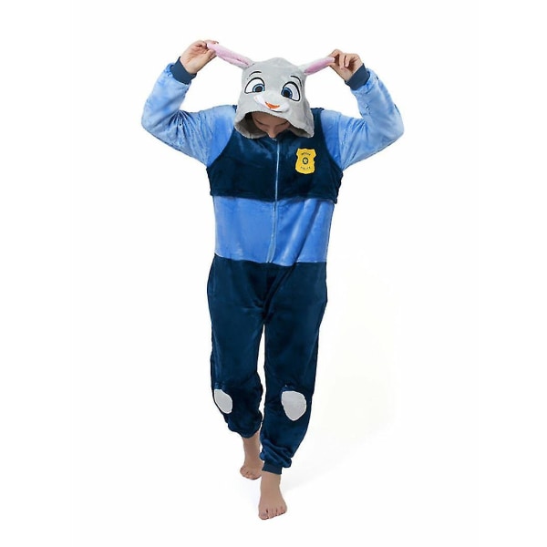 Xmas Nick Judy Sloth Zootopia Onesiee Kigurumi Fancy Costume Pyjamas Sleep Wear_l_y Judy-Rabbit XL(180CM-190CM)