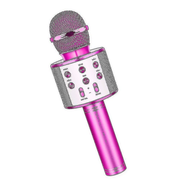 Trådlös bärbar karaokemikrofon-bluetooth-mikrofon högtalare för fest null none