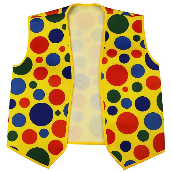 4-pack clowndräkt-clown näsa clown peruk fluga och väst för cosplay-fester Karnevaler Dress Up R Multicolor none