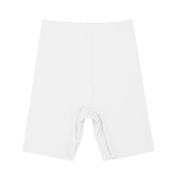 Flarixa Seamless Sports Shorts Dam Trosor Hög midja Mage Höfter Säkerhetsbyxor Slim Shaping Underkläder Ice Silk Boxer Z XL White