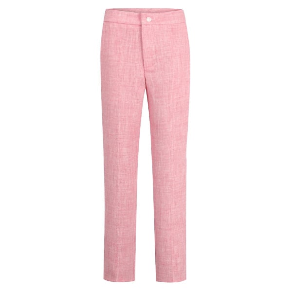 Yynuda dam 2-delad kontorskläder metallspänne Slim Fit affärsdräkt (kavaj + byxor) Pink XL