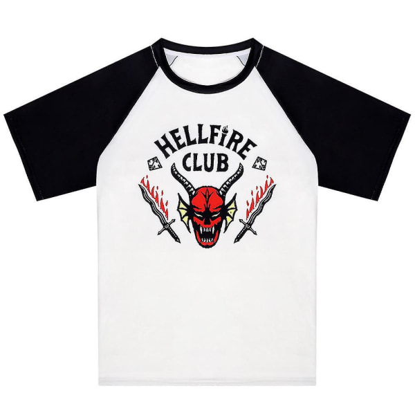 Stranger Things Säsong 4 Hellfire Club T-shirt för män Toppar Kortärmade T-shirts Blus Tmall M