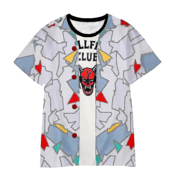 Stranger Things Säsong 4 Hellfire Club Dustin Barnskjortor Kortärmade T-shirts för barn Fans Presenter 7-8Years