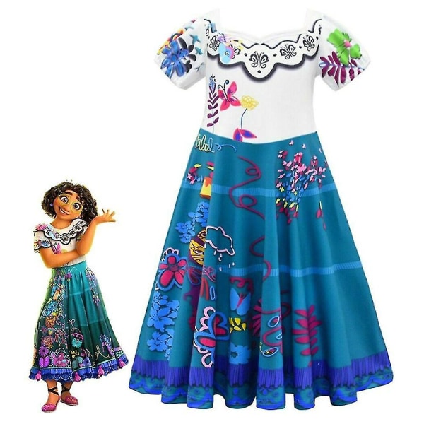 6-12 år tjej Encanto Princess Mirabel Cosplay Festklänning Tmall 8-9 Years