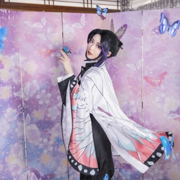 2023-anime Expo Cartoon Character Cosplay Costume Demon Slayer Kochou Shinobu Kimetsu No Yaiba Tanjirou Nezuko Cosplay Kimono Wig-1 Tokitou Muichirou 2 kids 130cm