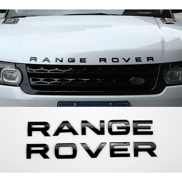 Range Rover Gloss Black Bokstäver Emblem Fram eller Bak För Vogue Sport Evoque null none