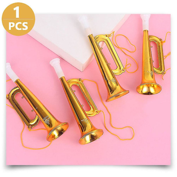 10st praktiskt roliga musikaliska trumpetmodeller musikaliska leksaker Barntrumpeter Golden 17X5X5CM