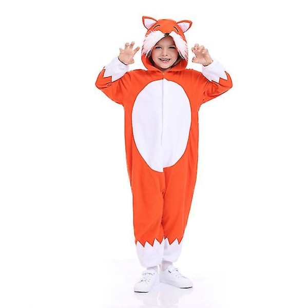 Kids Fox Jumpsuit, Animal Party Cosplay Kostym M