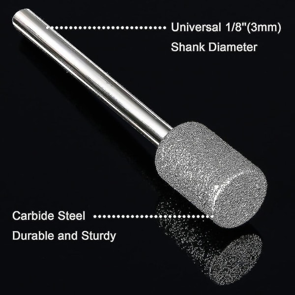 12 st Diamond Burr Bits Kompatibel med Stone Rocks Keramik Dremel Rotary Tools null none