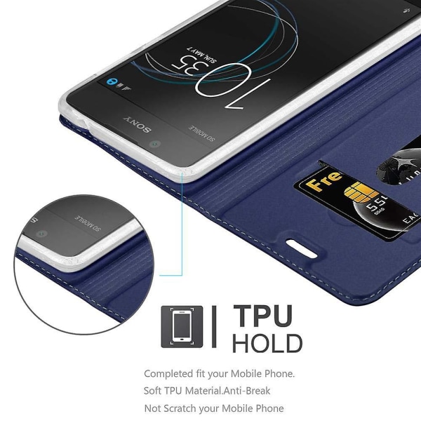 Sony Xperia L1 Cover Case Case - Matt finish med kortplats CLASSY DARK BLUE Xperia L1