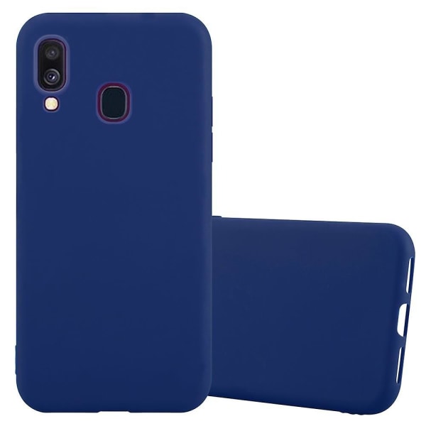 Samsung Galaxy A40 Hülle Handy Cover TPU- case - matta färger CANDY DARK BLUE Galaxy A40