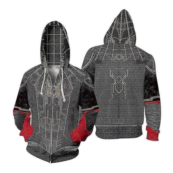 Vuxna 3d- printed Spider-man sweatshirts Toppar Jacka Kappa Huvtröja Kostym A17