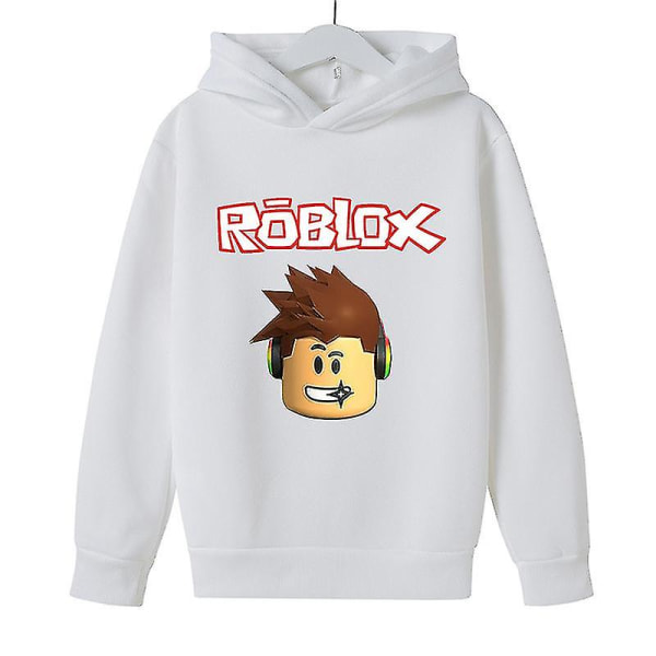 Roblox Barns Game Print Hoodie Sweater Set Sleeve Top white 150cm