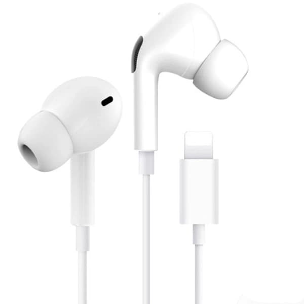 TG iPhone-øretelefoner — Lightning- og Bluetooth-mikrofon (hvit)
