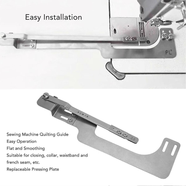 YEMAA: Säädettävä ompelukoneen peittoohjain, ruostumaton teräs, helppo asentaa, vaihdettavat osat, korjaus ja vaihto