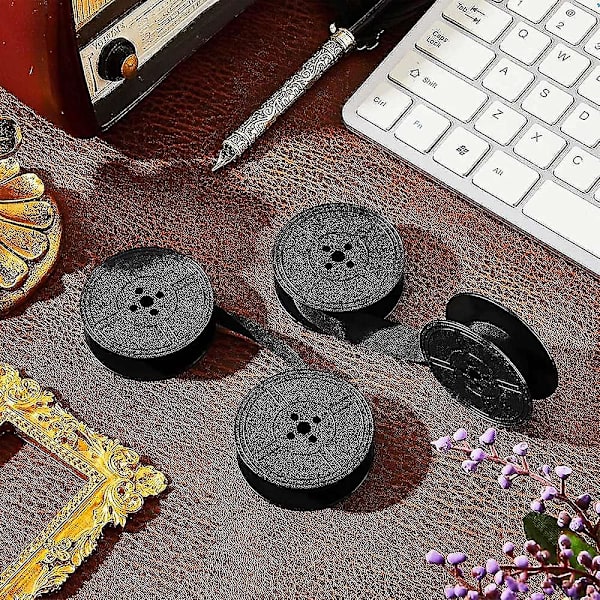 4 pakke skrivemaskinebånd Twin Spool skrivemaskinebånd blæk Twin Spool blæk reservedel til de fleste-mxbc