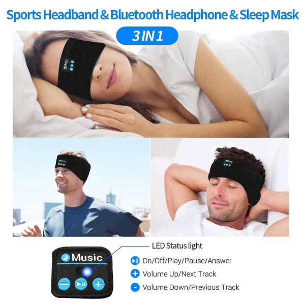 Bluetooth -brusreducerande ultratunna hörlurar med huvudband