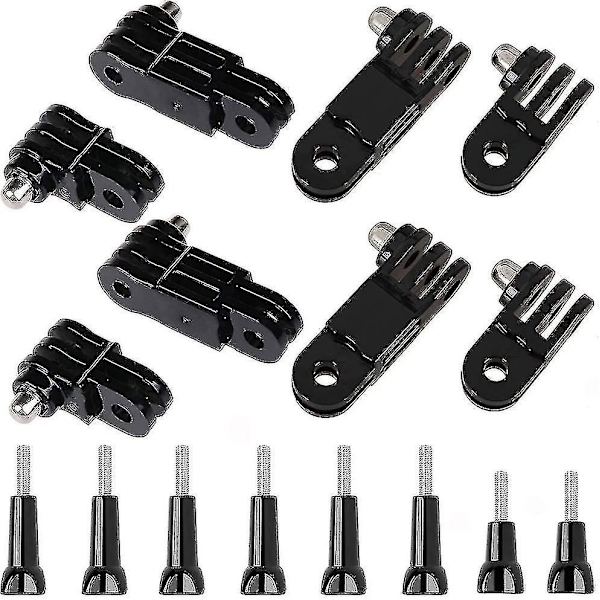 3-vägs Justerbar Svängarmfäste För GoPro Svängarmsförlängning Tripod Adapter Med 8 Tumskruvar För GoPro Kamera Sportkamera, Svart 16 Stycken -