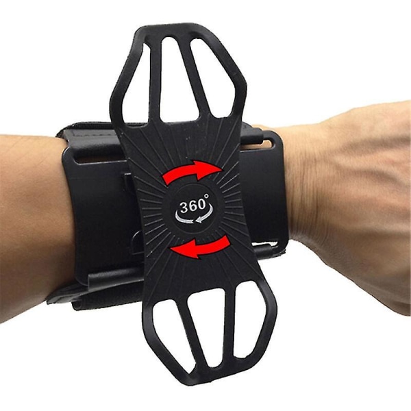 Armbåndstelefonholder - Armbånd, 360 grader roterbart 1 stk svart