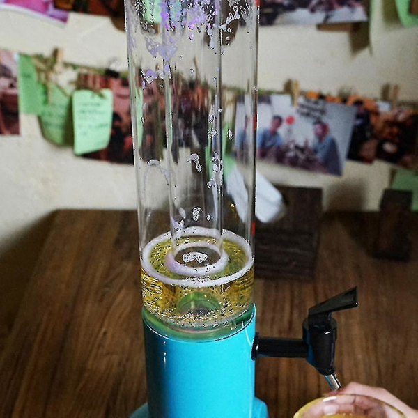 1,5 litran olutautomaattitorni Helppo puhdistaa integroitu hana jääputkella Kirkas juomatorni-annostelija-bl