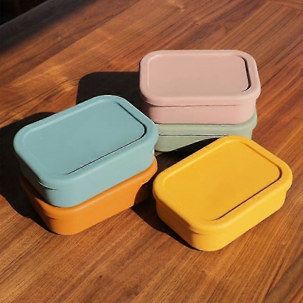 Hållbar Lunchbox i Silikon för att Hålla Maten Fräsch - Praktisk Värmebeständig Lunchlåda för Hemmet