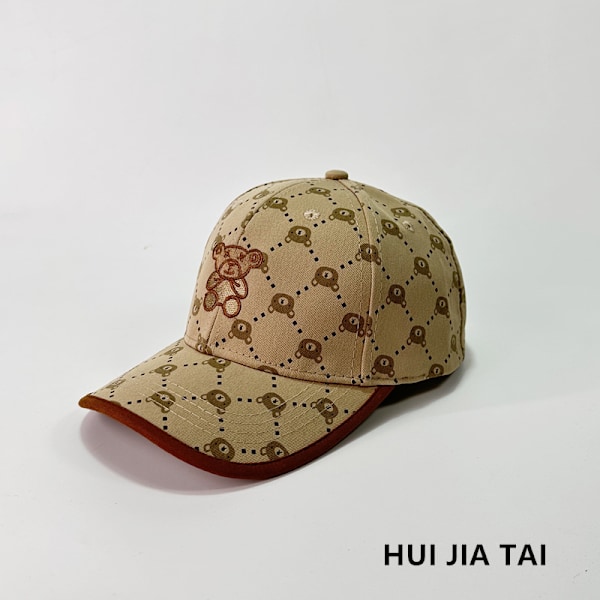 1 st Broderad tecknad björn baseballkeps för utomhusresor strandfest pojkar och flickor accessoarer