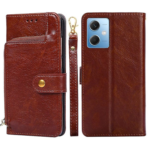 For Xiaomi Redmi Note 12 5G (Global)/(India)/(China)/Poco X5 5G Phone Case Flip Wallet Stand Zipper