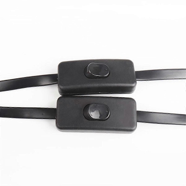 60CM Lång OBD2 16-stifts Förlängningskabel med Strömbrytare Platt Tråd Adapter Auto 1 Hane till 2 Hon OBD 16-stifts Konverteringsplugg