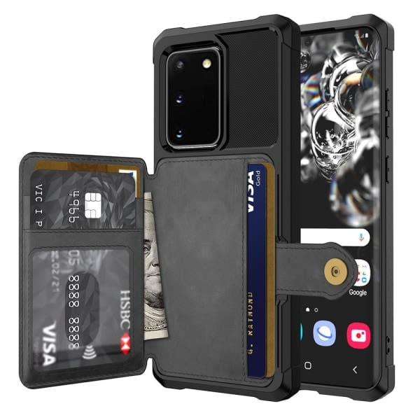 TG Elegant Etui med Kortlomme - Samsung Galaxy S20 Sort