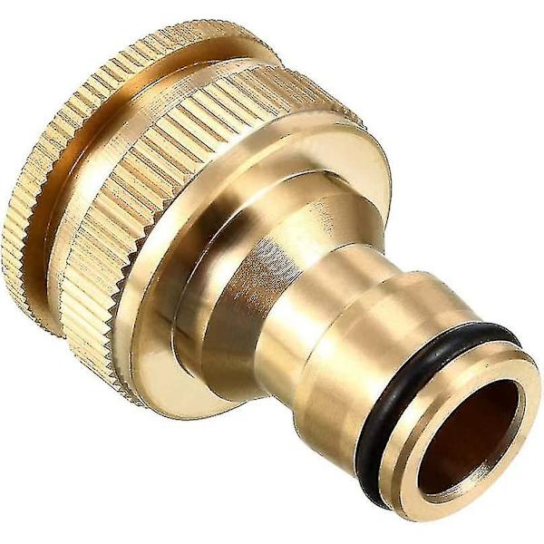 Sæt med 2 messing haveslange konnektor hane adapter 1/2\" og 3/4\" slange hane gevind adapter til køkken havehane hane bedste gave(kui)