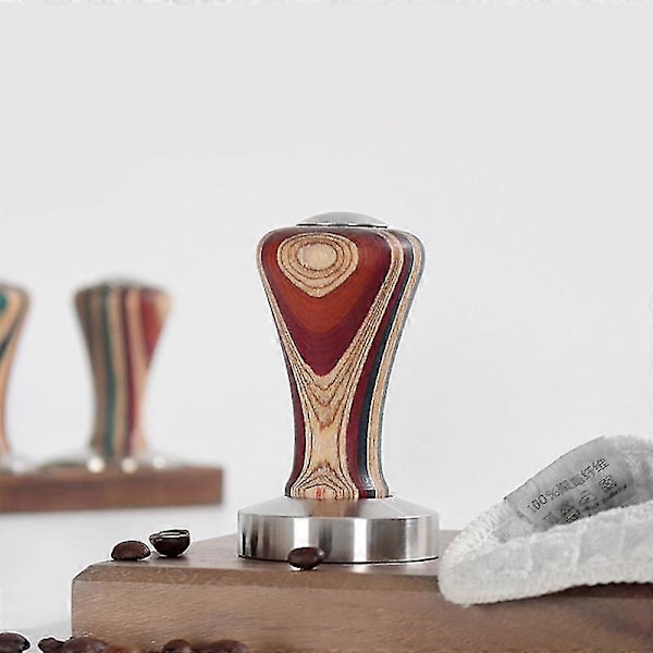 Kaffebönstamp High Durability Rostfri Rostfritt Stål Espresso Handtamper Flat Base Kaffe